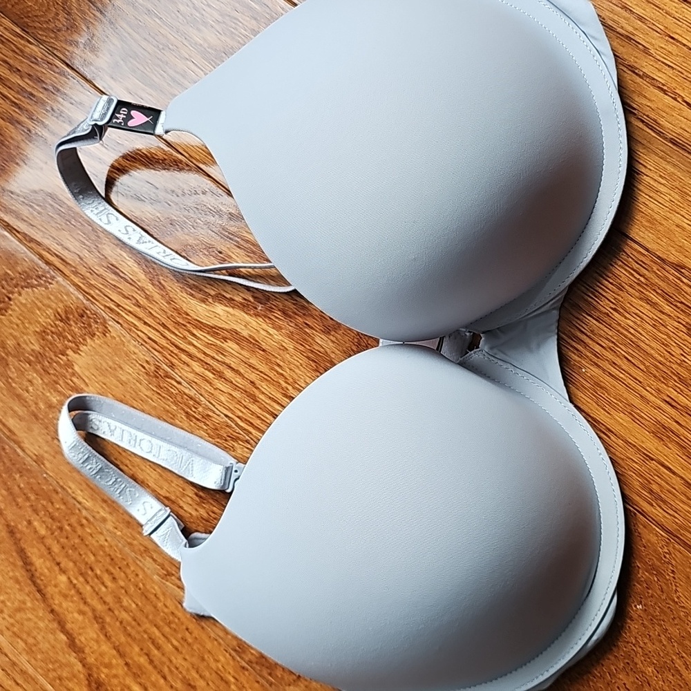 NWT Victorias Secret silver Gray Push Up padded bra 34D